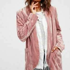 Free People Crushed Velvet Blazer